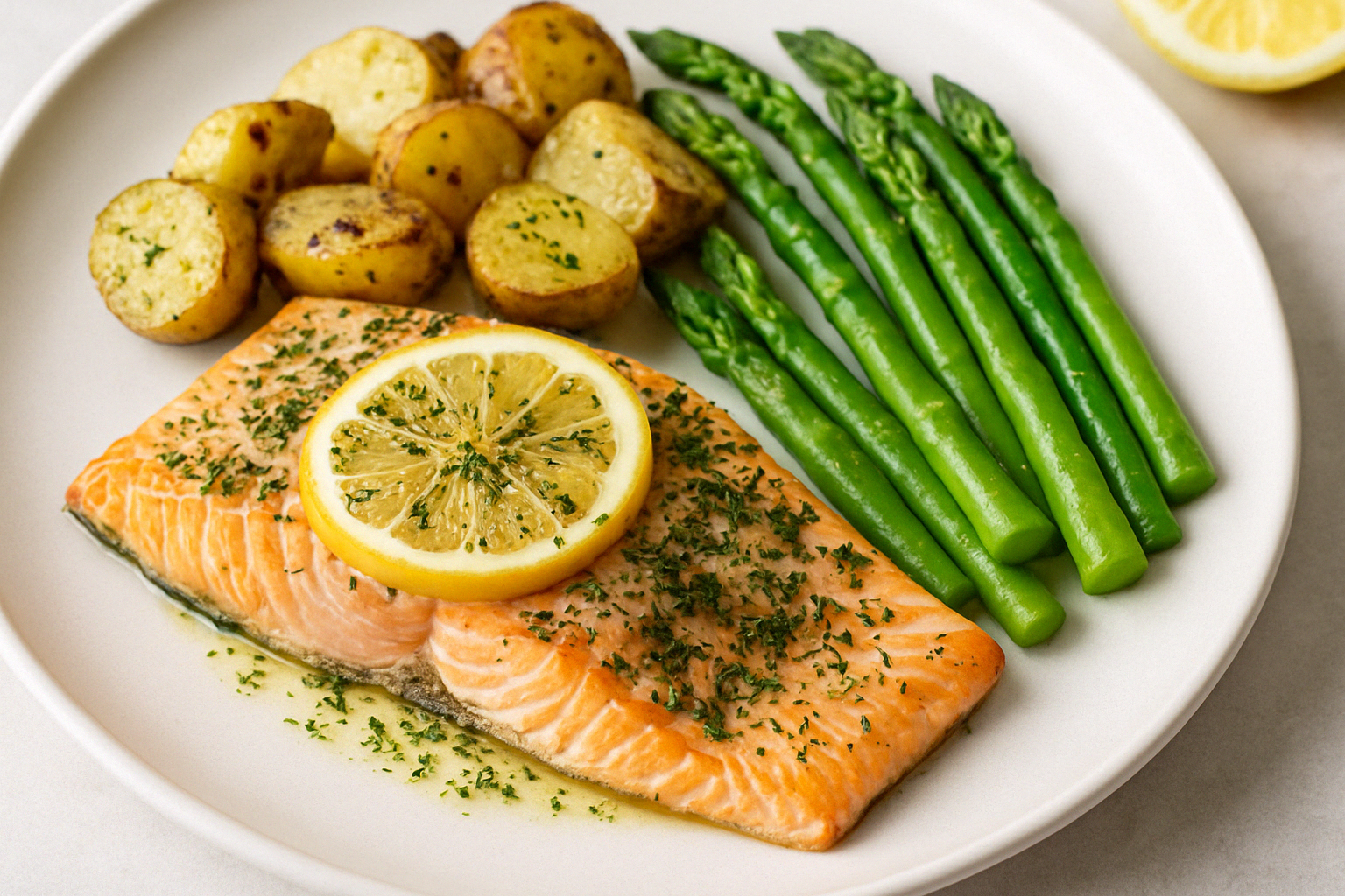 Lemon Herb Baked Salmon