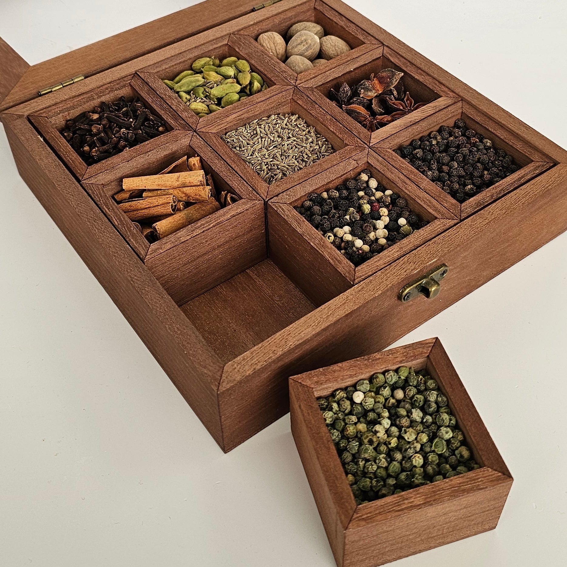 Wooden Masala Dabba