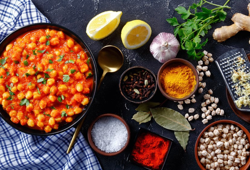 Recipe for Indian Spice Wheel:  Chana Masala