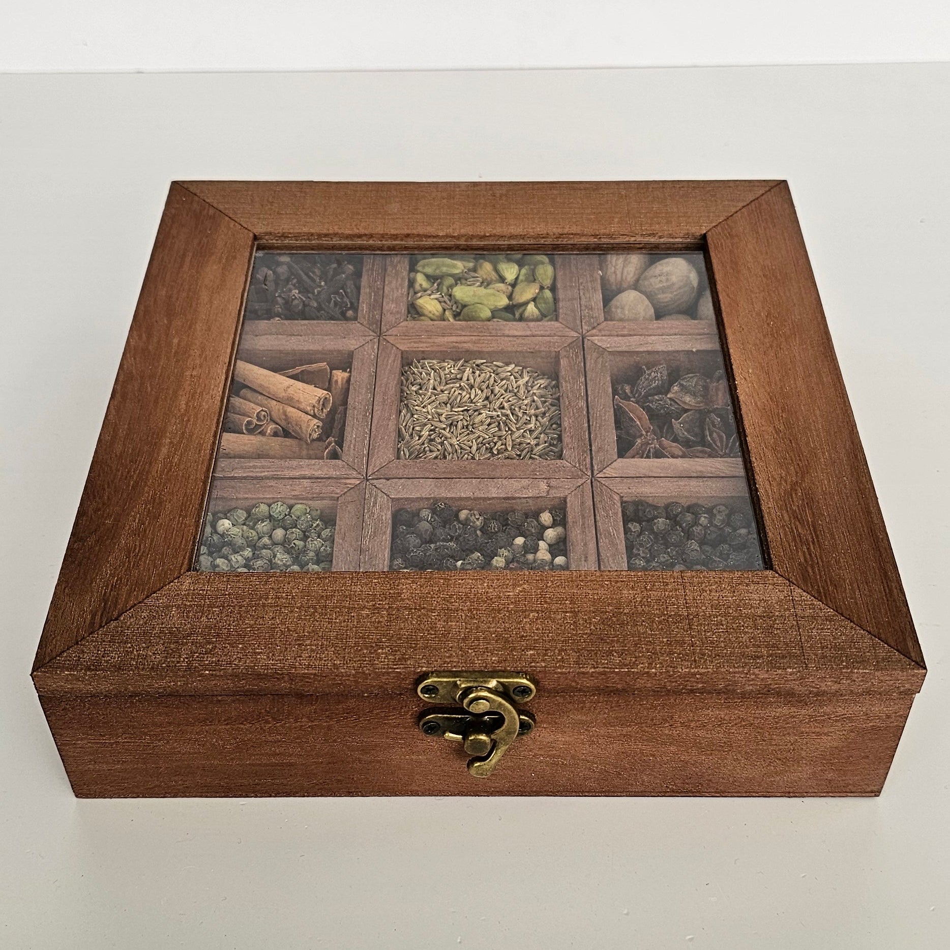 Wooden Masala Dabba
